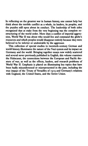 Germany, Hitler, and World War II: Essays in Modern German and World History
