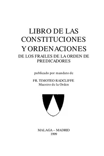 Libro de las Constituciones y Ordenaciones