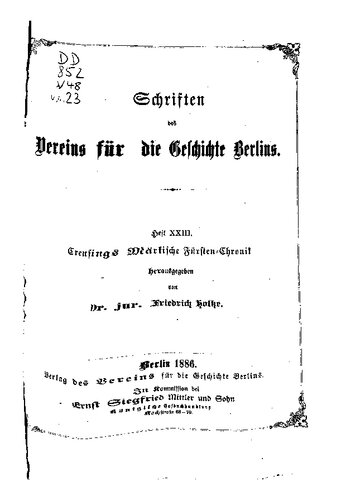 Creusings Märkische Fürsten-Chronik