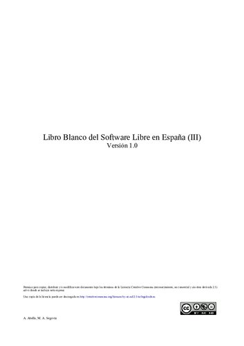 Libro Blanco Del Software Libre En España
