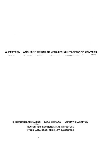 A Pattern Language which Generates Multi-service Centers