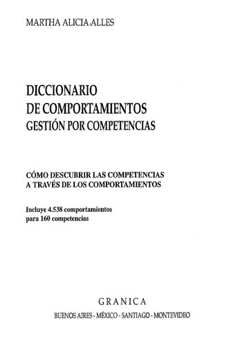 Diccionario De Comportamientos