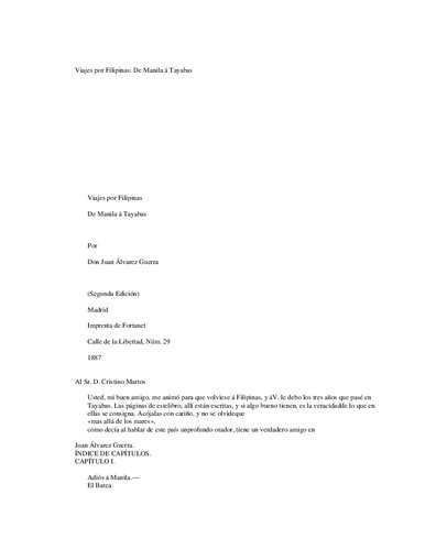 Viajes Por Filipinas De Manila A Tayabas