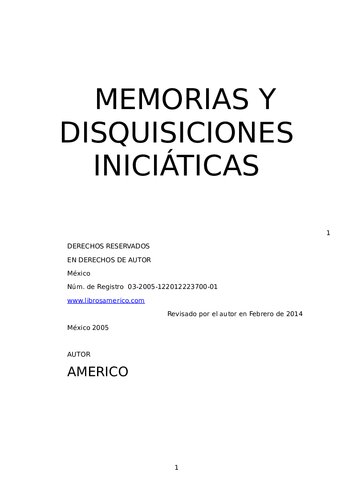 Memorias Y Disquisiciones Iniciaticas