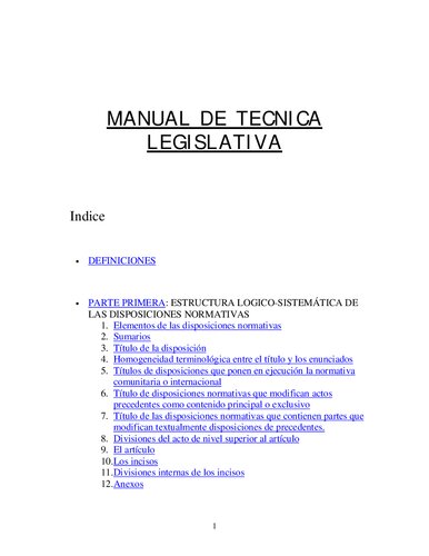 Manual De Tecnica Legislativa