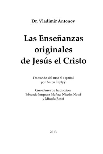 La Enseñanza Original de Jesús Cristo