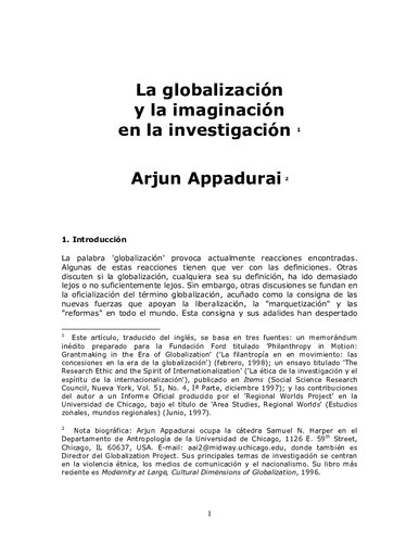 La Globalizacion Y La Imaginacion.