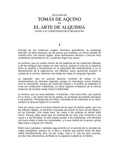 Tratado Del Arte De La Alquimia