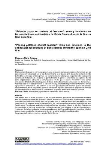 Pelando Papas Se Combate Al Fascismo