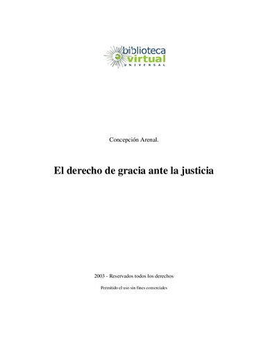 El Derecho De Gracia Frente A La Justicia