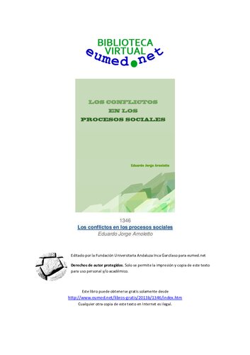 Los Conflictos En Los Procesos Sociales