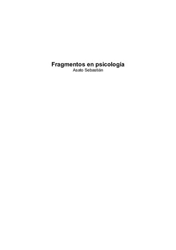 Fragmentos en psicología