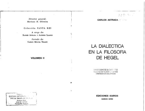 La Dialectica En La Filosofia De Hegel