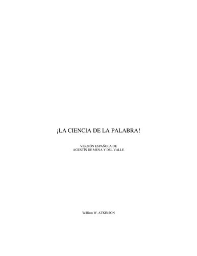 La Ciencia De La Palabra