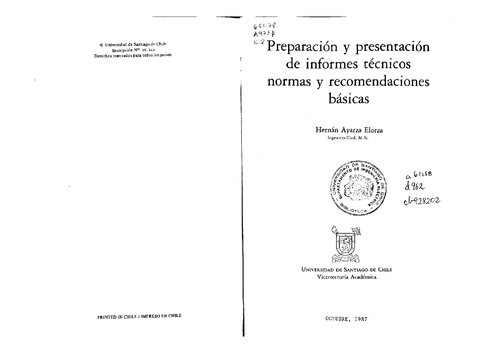 Preparacion Y Presentacion De Informes Tecnicos