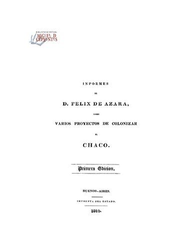 Informe Sobre Proyectos De Colonizar El Chaco