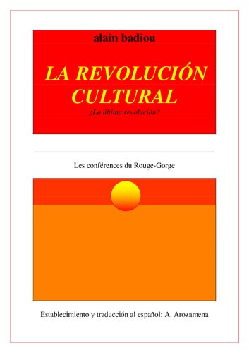 La revolución cultural, de Alain Badiou