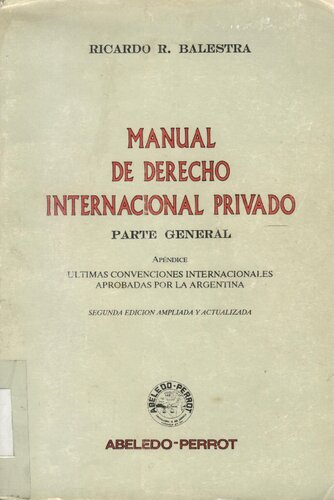 Manual De Derecho Internacional Privado Parte General