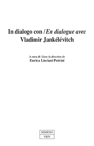 In dialogo con Vladimir Jankélévitch