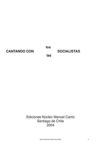Cancionero Socialista