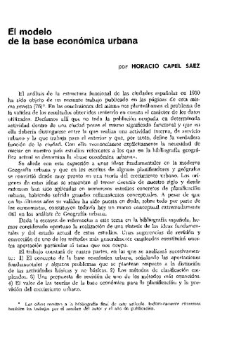 El Modelo De La Base Economica Urbana