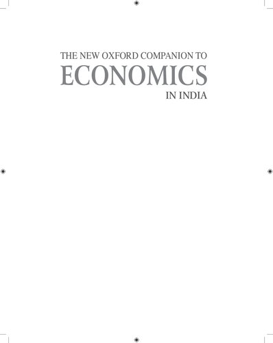 The New Oxford companion to Economics in India.
