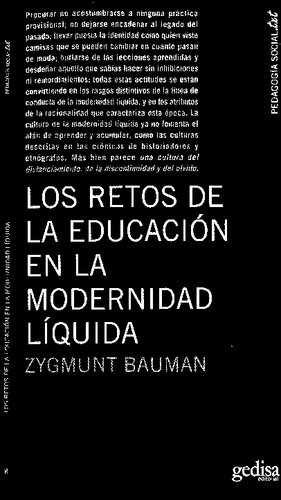 Los Retos De La Educacion En La Modernidad Liquida