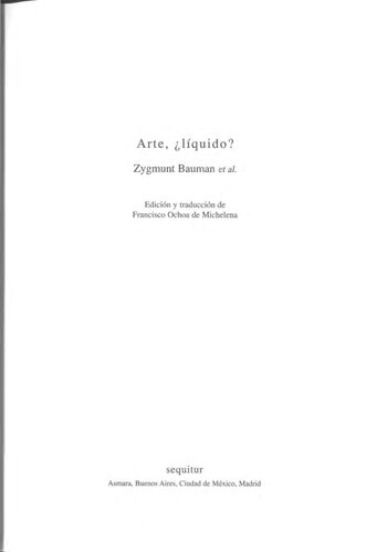 Arte, ¿líquido?