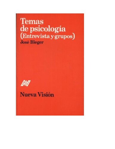 Temas de psicología (Entrevista y grupos)