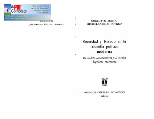 Sociedad Y Estado En La Filosofia Politica Moderna