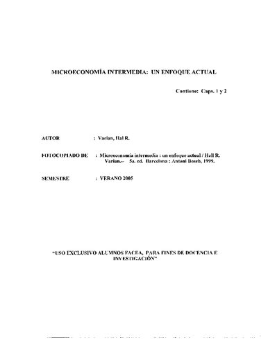 Microeconomia Intermedia