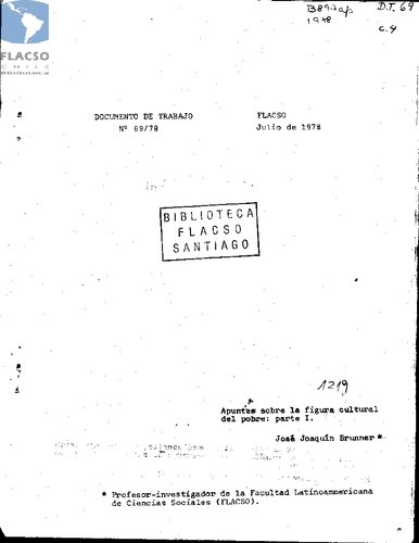 La Figura Cultural Del Pobre