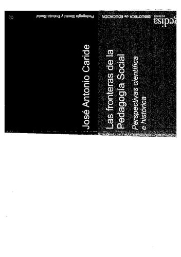Las Fronteras De La Pedagogia Social