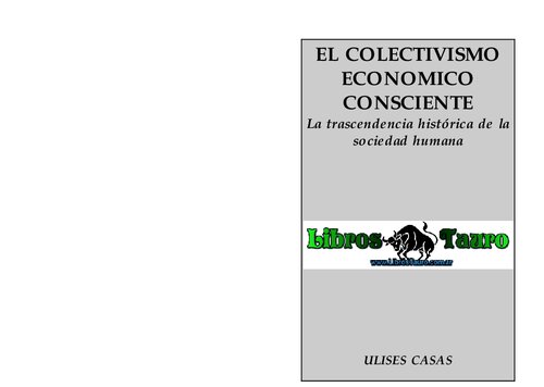 El Colectivismo Economico Consciente