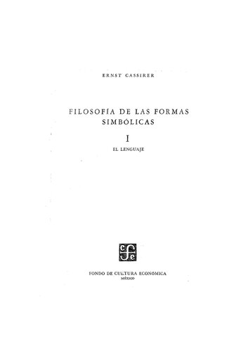 Filosofia De Las Forma Simbolicas