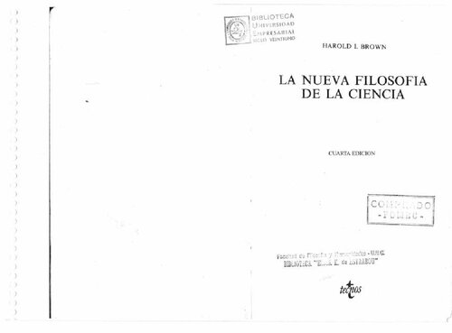 La Nueva Filosofia De La Ciencia
