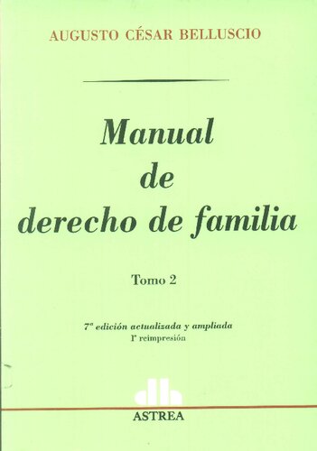 Manual De Derecho De Familia Tomo Ii