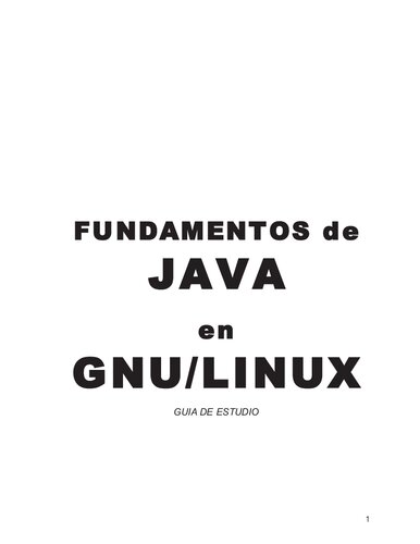 Fundamentos De Java En Gnu Linux