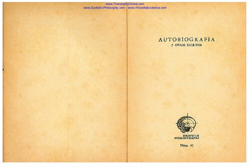 Autobiografia Y Otros Escritos