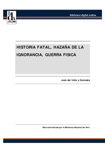 istoria Fatal Hazana De La Ignorancia
