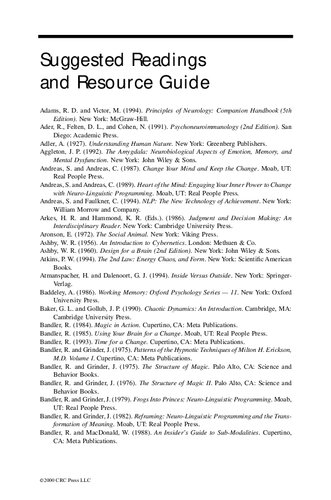 Suggested Readings and Resource Guide