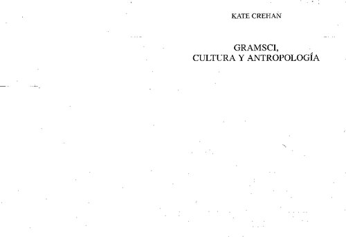 Gramsci Cultura Y Antropologia