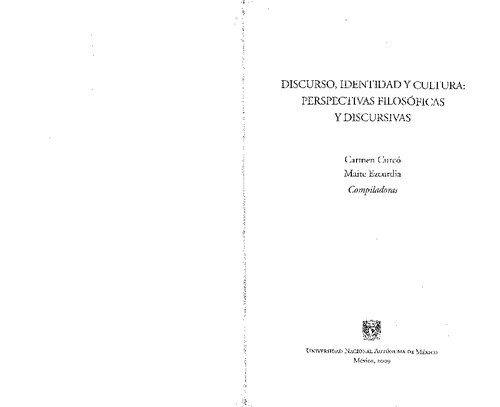 Discurso Identidad Y Cultura