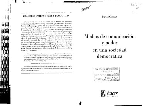 Medios de comunicacion y poder en una sociedad democratica