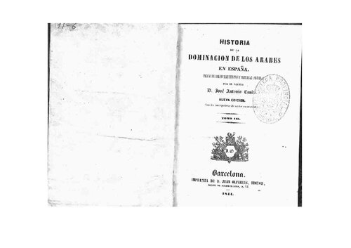 Historia De La Dominacion De Los Arabes En Espa�a 3 (1844)