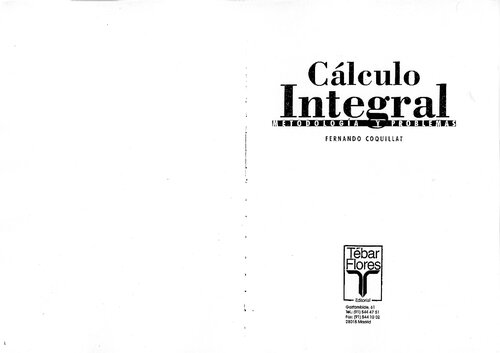 Calculo Integral Metodologia Y Problemas