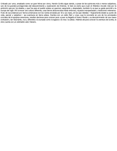 Cartas De La Conquista De Mexico