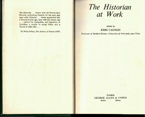 The Historian At Work