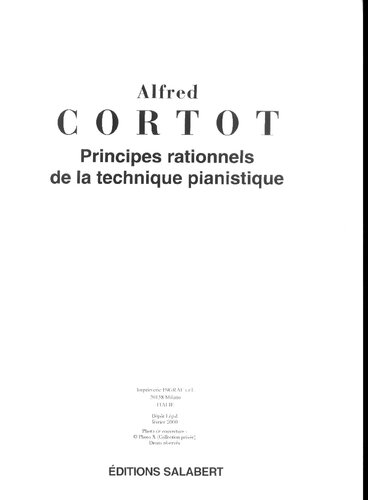 Principes Rationnels de la Technique Pianistique