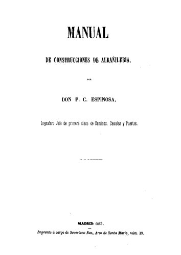 Manual De Construcciones De Alba�ileria 1859